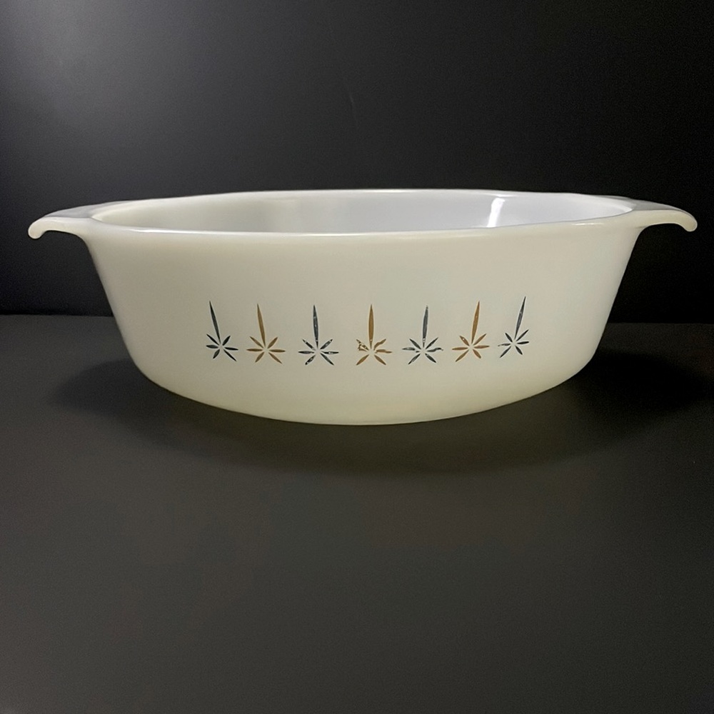 Anchor Hocking Fire King Candle Glow Casserole Dish USA 437 1 1/2 Quart